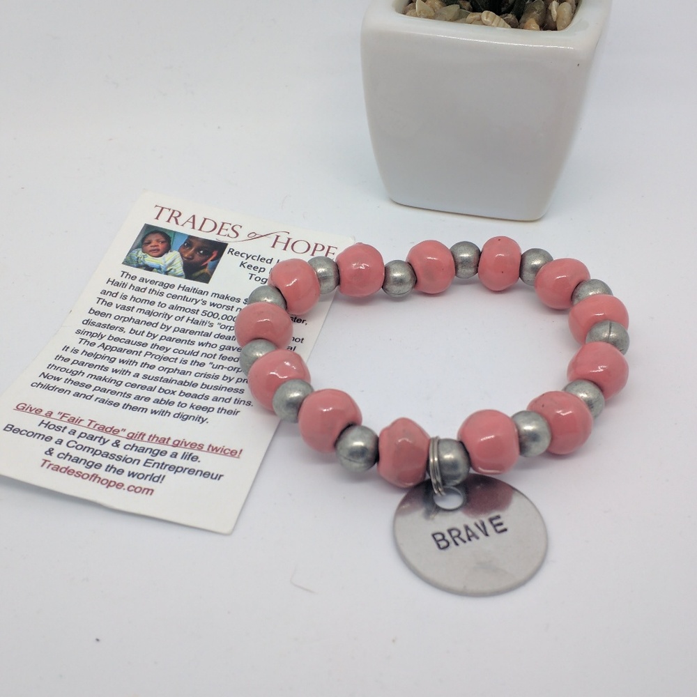 Breast Cancer Awareness Brave bracelet